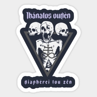 Occult "Death is no different" Skeletons Sticker